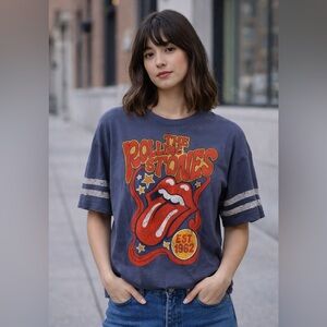 The Rolling Stones Cropped Graphic Tee